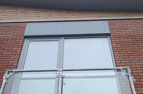 An example of rainscreen roofing