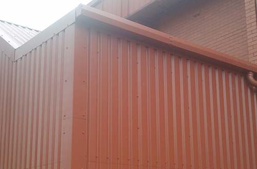 An example of roof sheeting