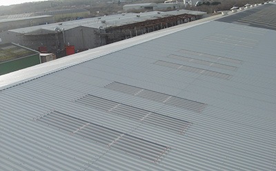 An example of roof sheeting