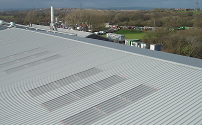 An example of roof sheeting